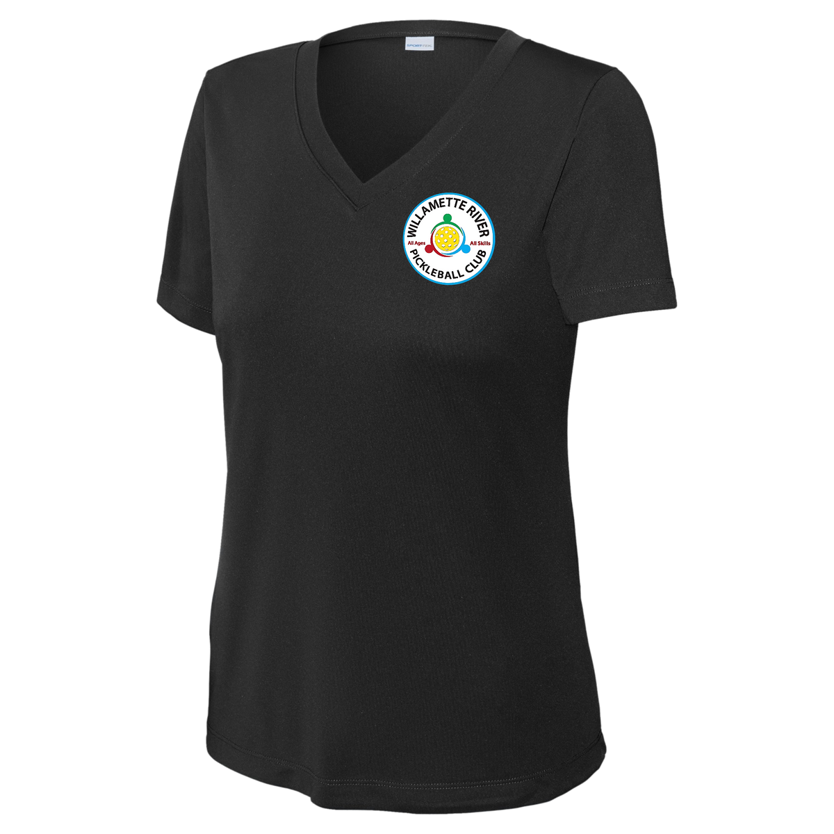 Willamette Womens Performance Short Sleeve V Neck Small Logo