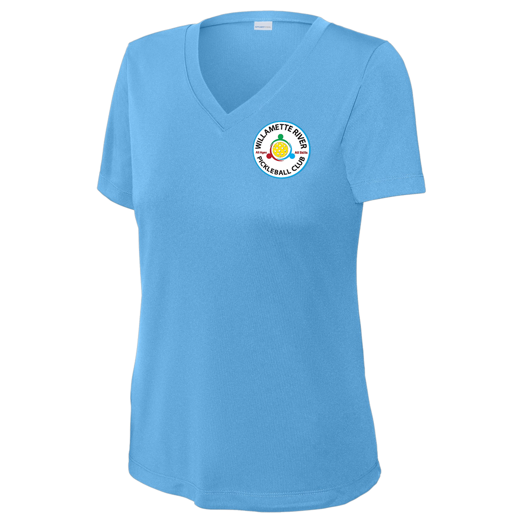 Willamette Womens Performance Short Sleeve V Neck Small Logo