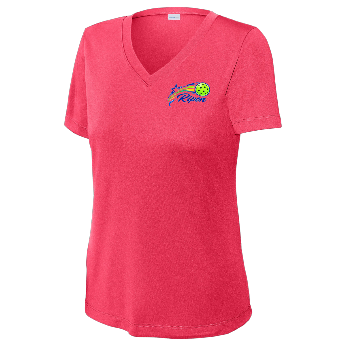 Ripon Womens Short Sleeve V Neck Small Logo