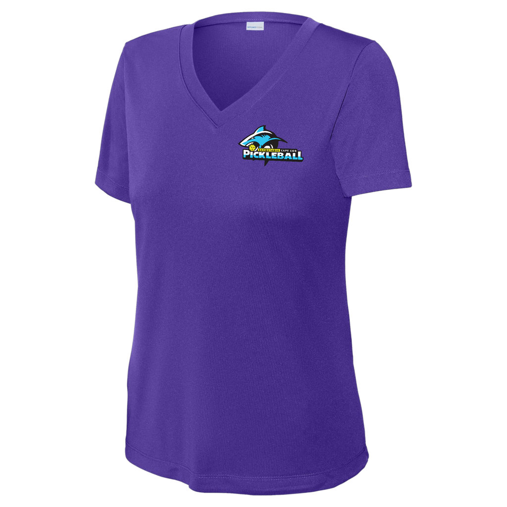 Barnstable Womens Short Sleeve V Neck Performance Small Logo
