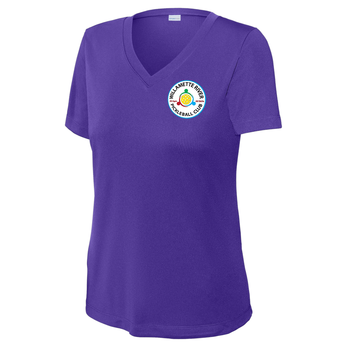 Willamette Womens Performance Short Sleeve V Neck Small Logo