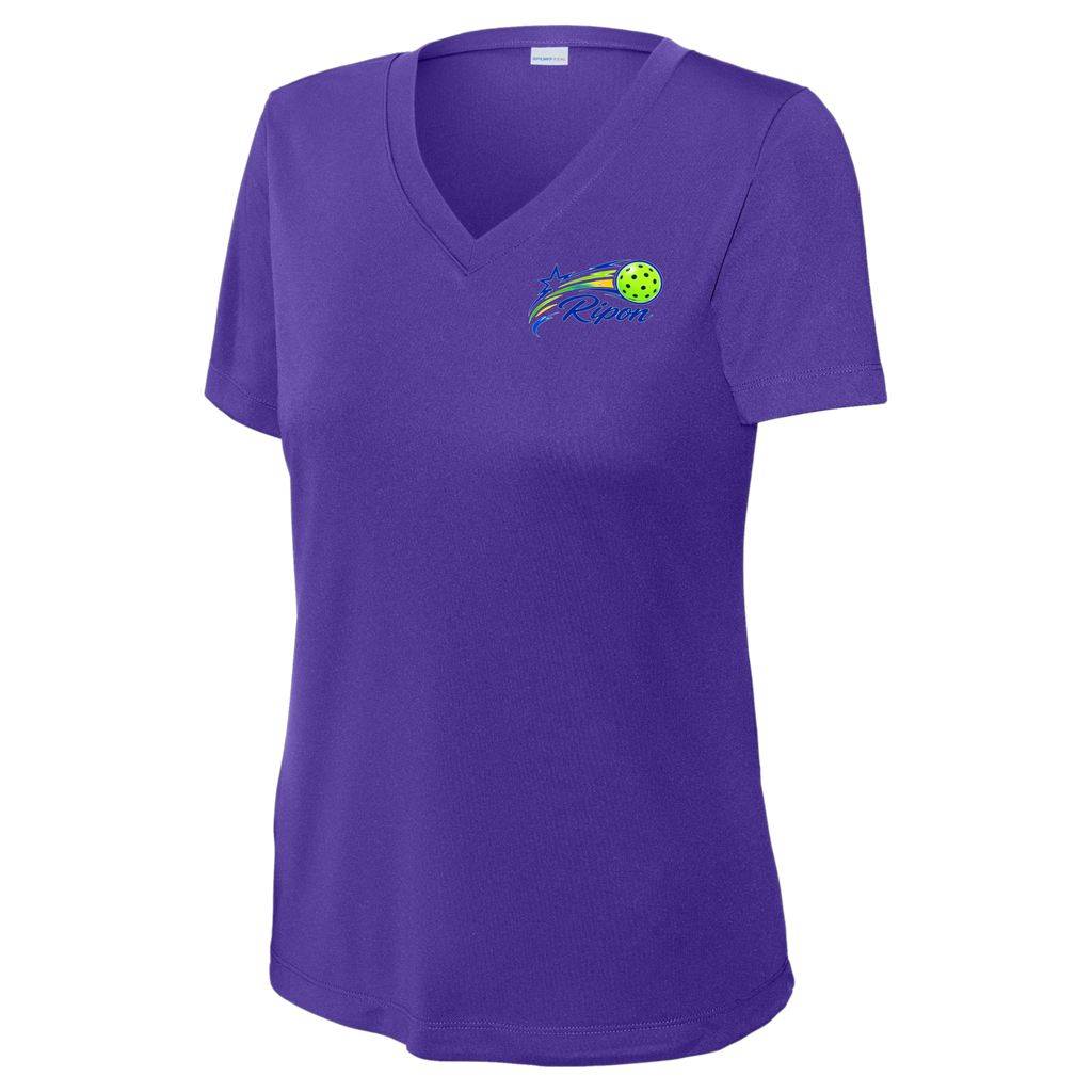 Ripon Womens Short Sleeve V Neck Small Logo