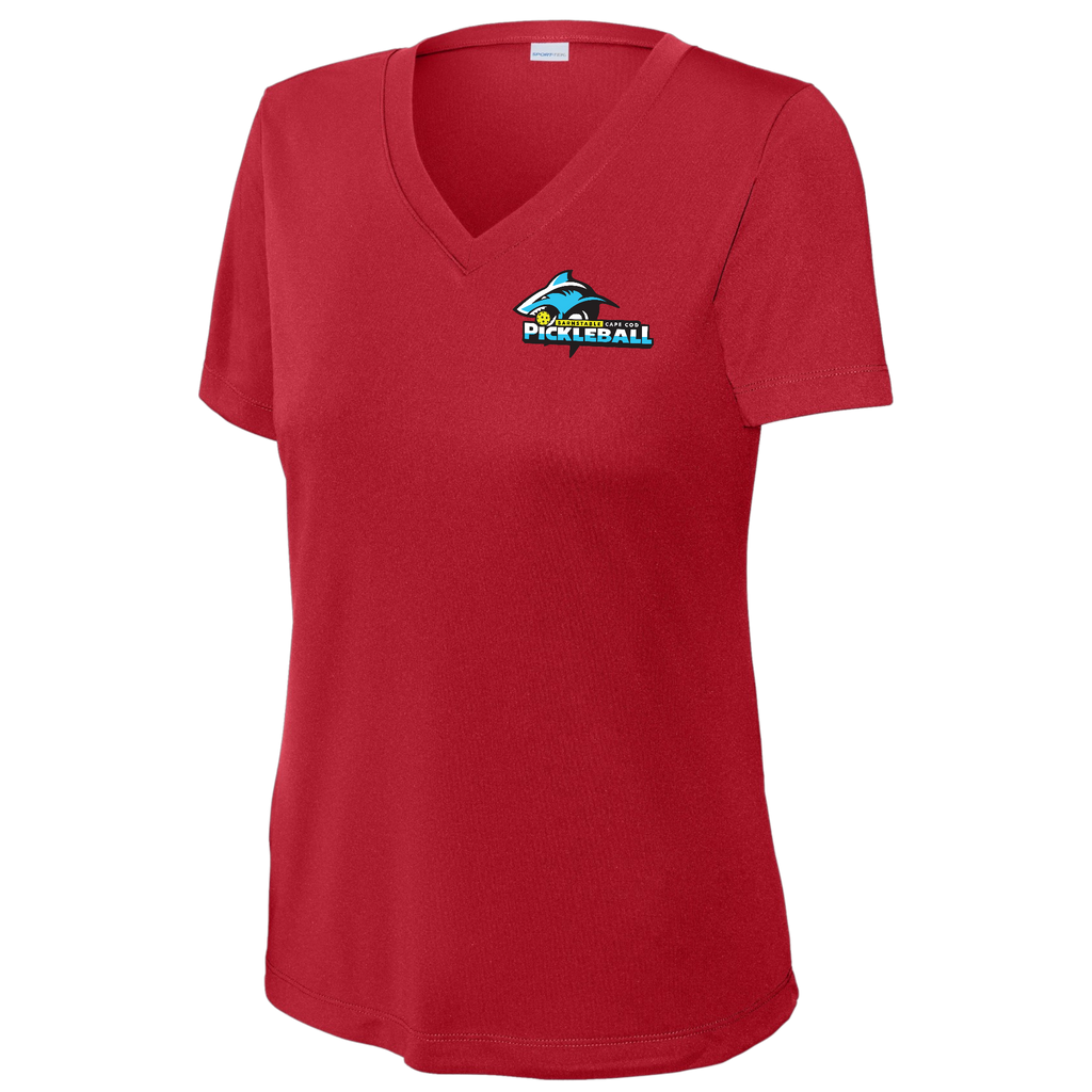 Barnstable Womens Short Sleeve V Neck Performance Small Logo