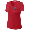 Barnstable Womens Short Sleeve V Neck Performance Small Logo