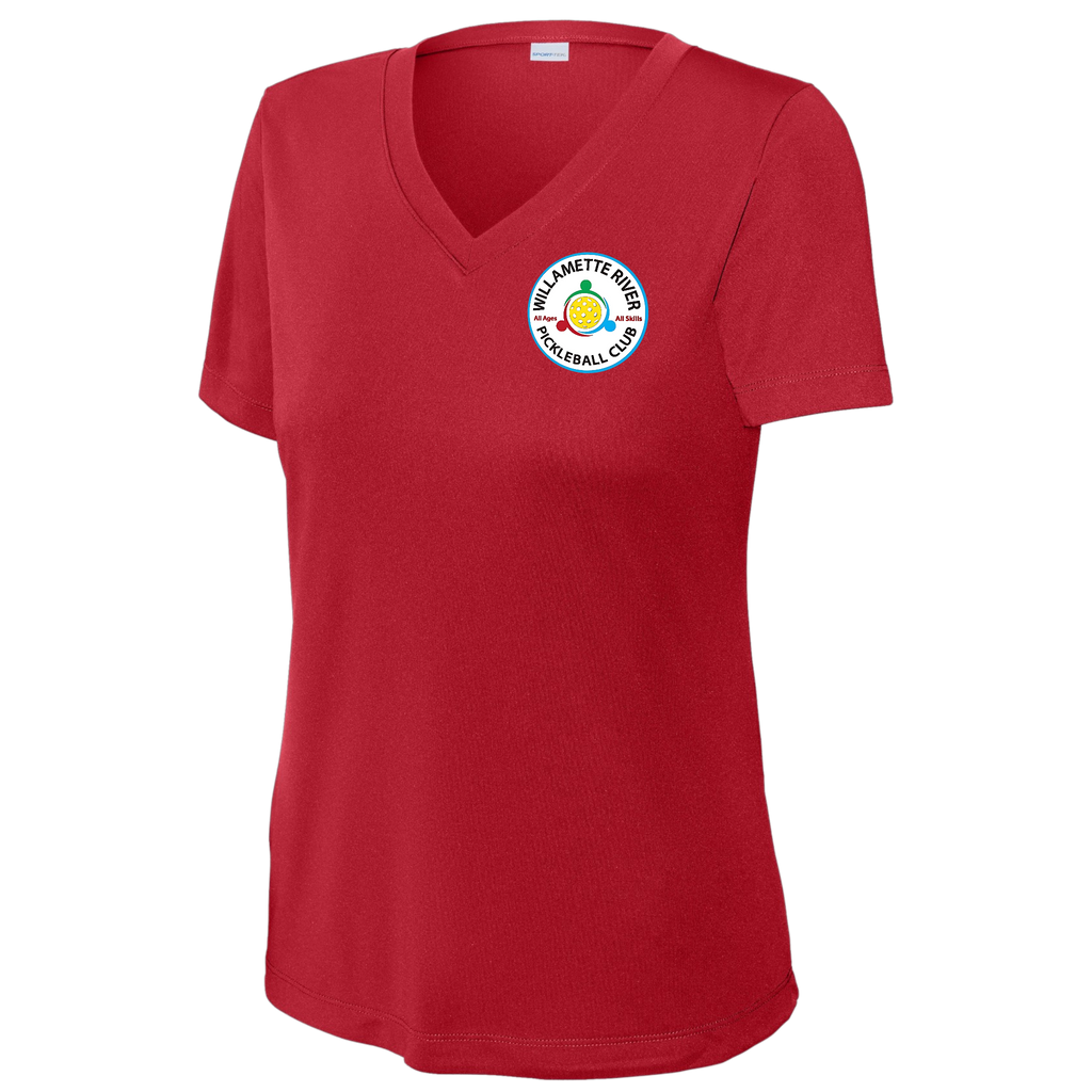 Willamette Womens Performance Short Sleeve V Neck Small Logo