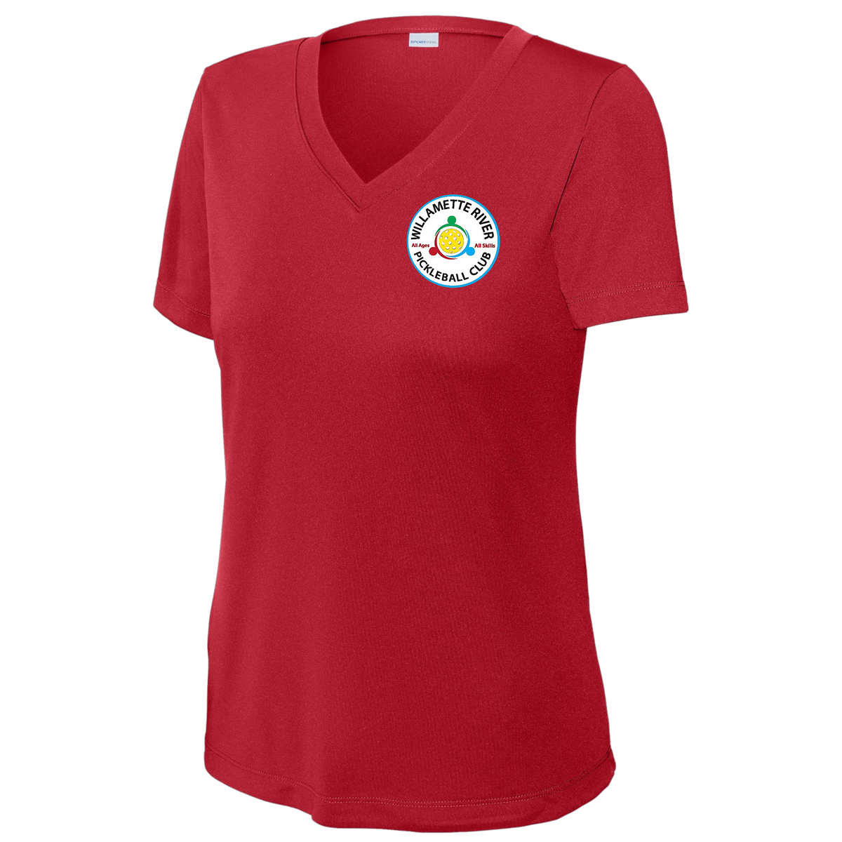 Willamette Womens Performance Short Sleeve V Neck Small Logo