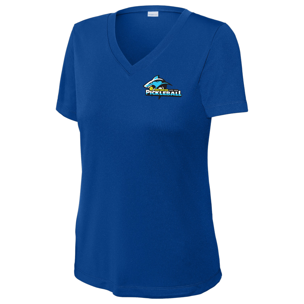 Barnstable Womens Short Sleeve V Neck Performance Small Logo