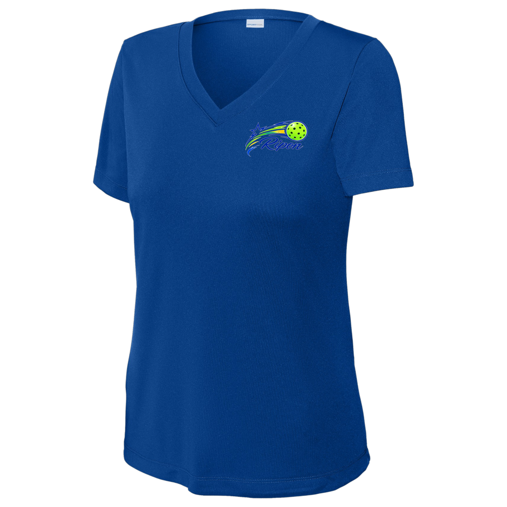 Ripon Womens Short Sleeve V Neck Small Logo