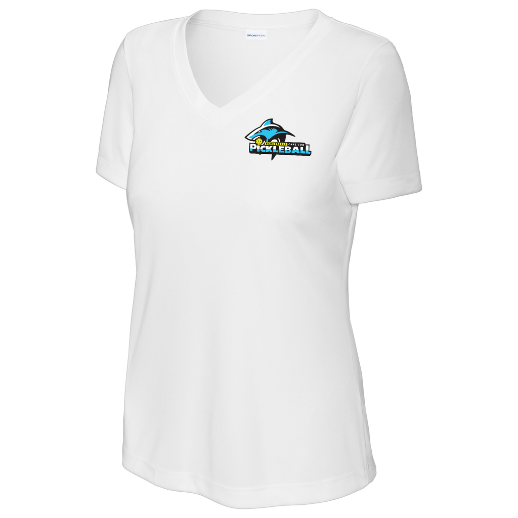 Barnstable Womens Short Sleeve V Neck Performance Small Logo