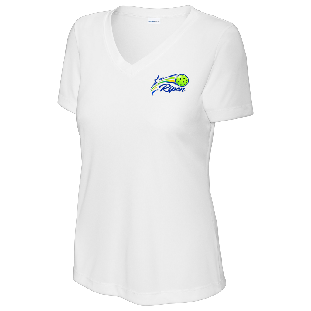 Ripon Womens Short Sleeve V Neck Small Logo