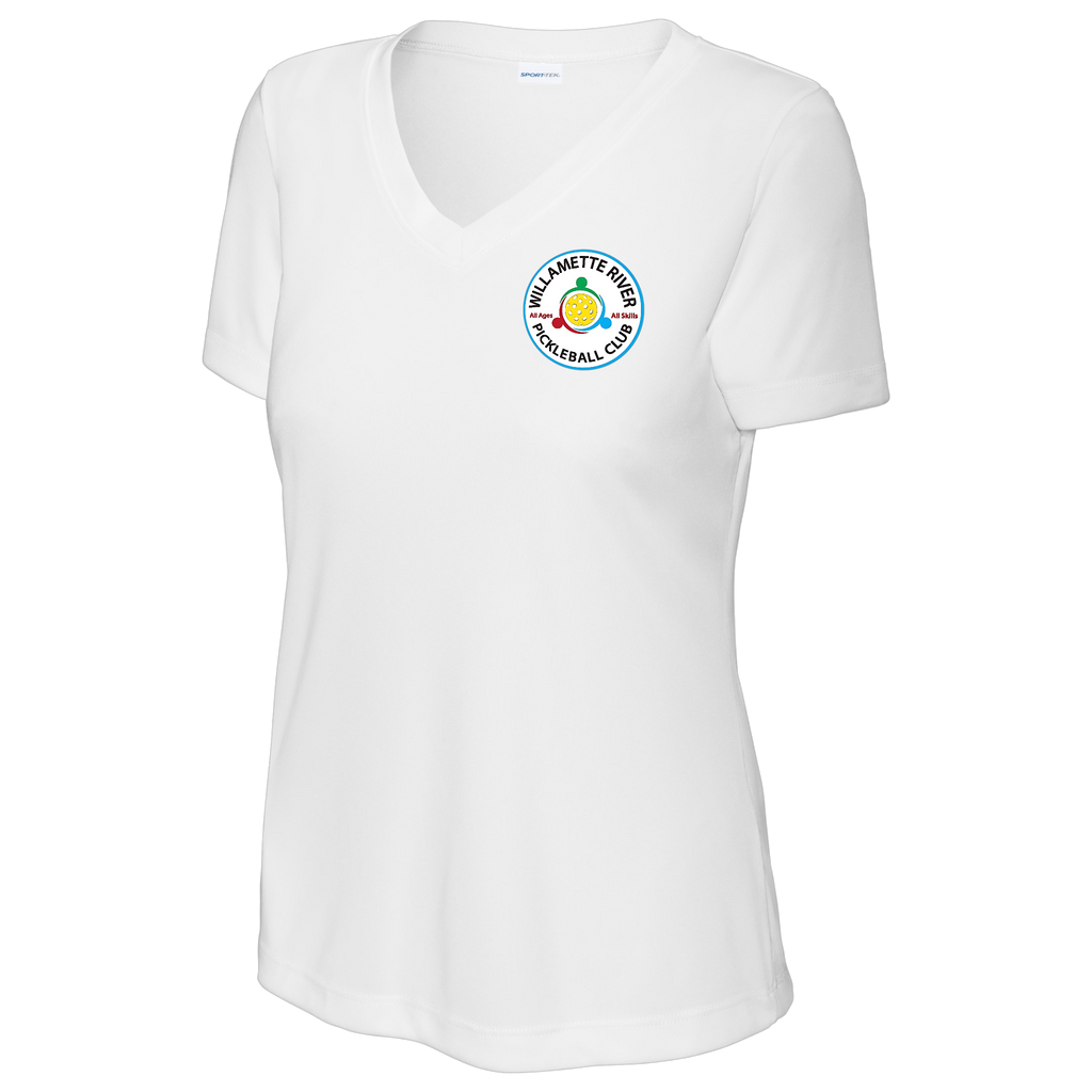 Willamette Womens Performance Short Sleeve V Neck Small Logo