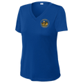 PebbleCreek Womens Short Sleeve V Neck Performance Small Alt Logo