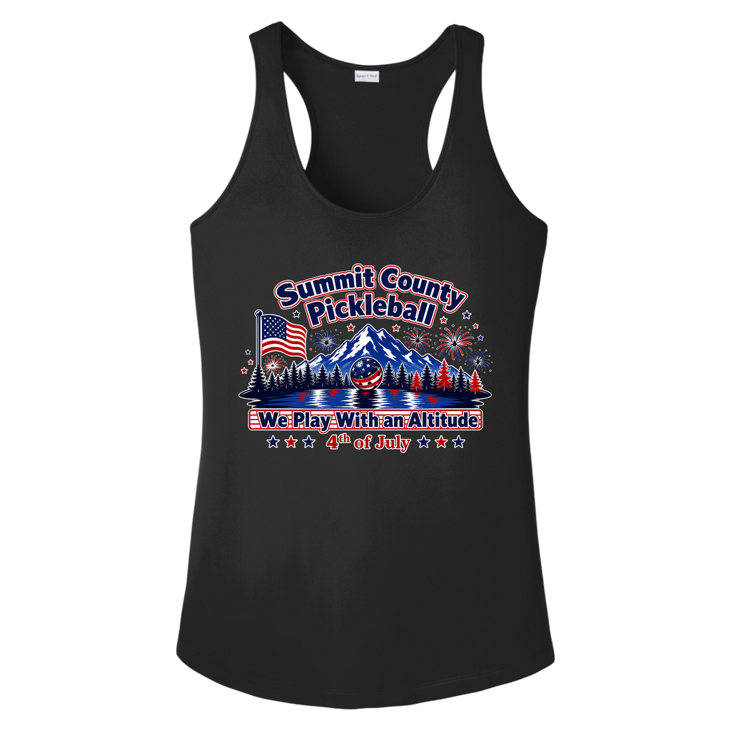 Summit Womens Racerbacks Large Logo 4th of July