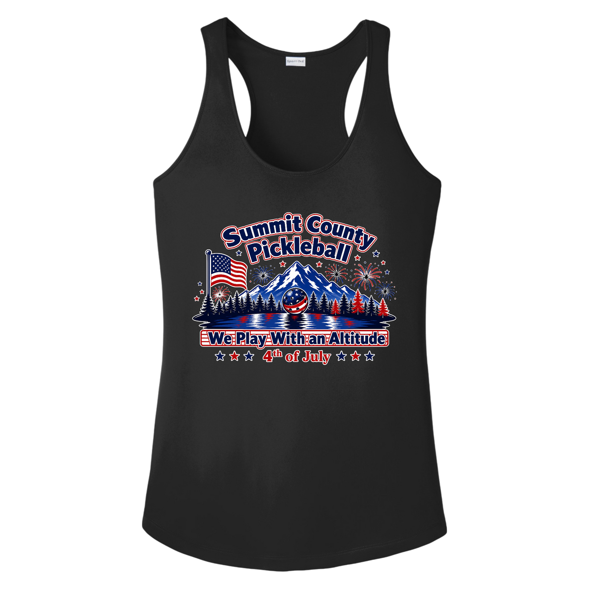 Summit Womens Racerbacks Large Logo 4th of July
