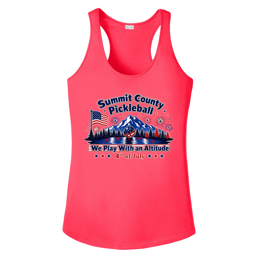 Summit Womens Racerbacks Large Logo 4th of July