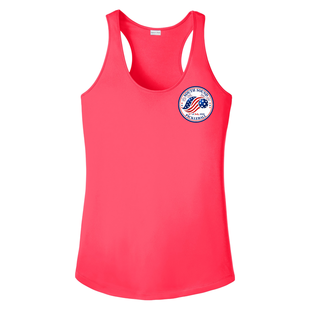 SSPC Womens Racerbacks Small Logo 4th of July