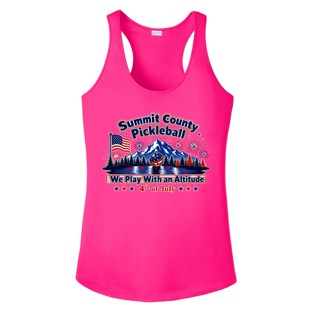 Summit Womens Racerbacks Large Logo 4th of July