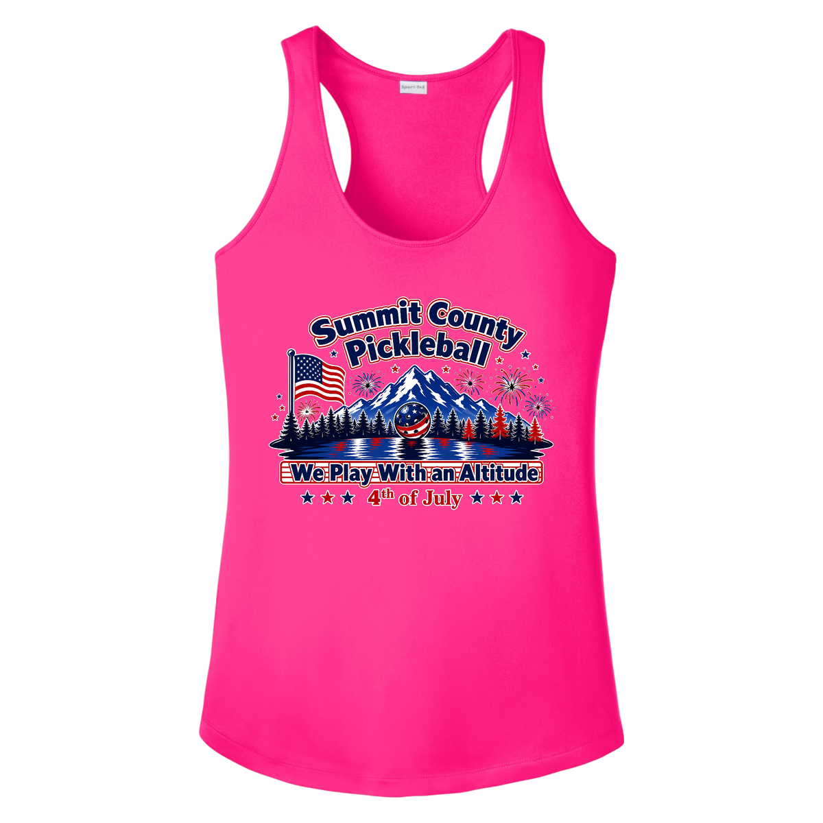 Summit Womens Racerbacks Large Logo 4th of July
