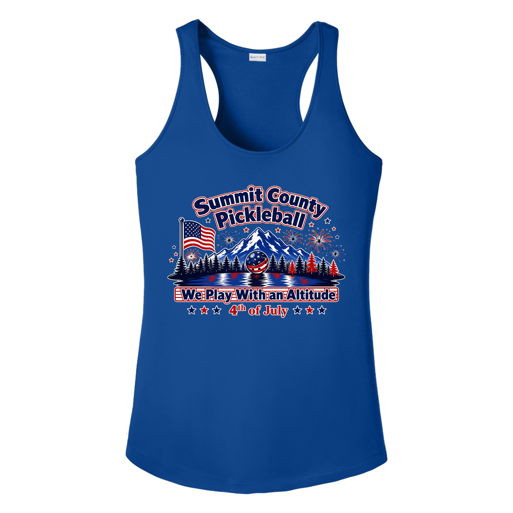 Summit Womens Racerbacks Large Logo 4th of July