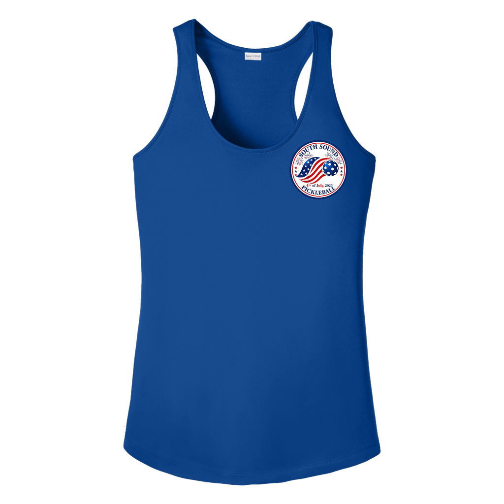 SSPC Womens Racerbacks Small Logo 4th of July