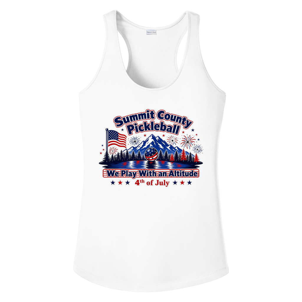 Summit Womens Racerbacks Large Logo 4th of July