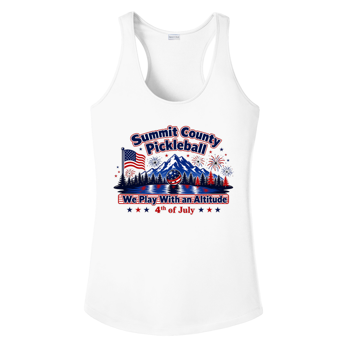 Summit Womens Racerbacks Large Logo 4th of July