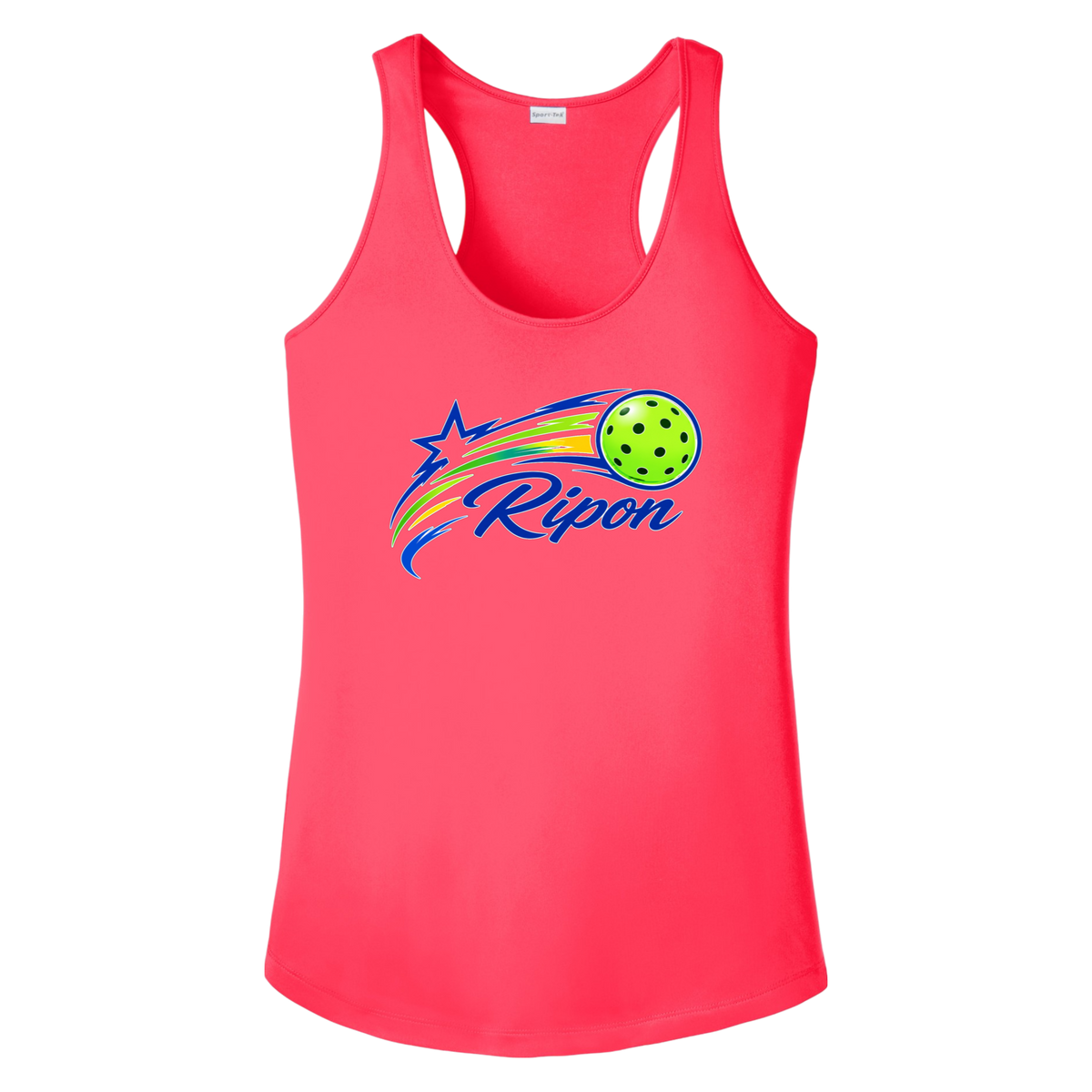 Ripon Womens Racerbacks Large Logo w/Pickleball on back