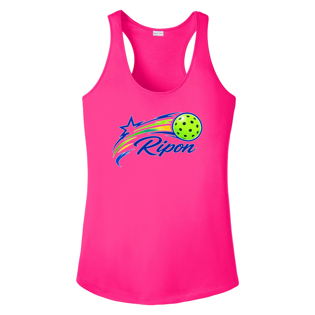 Ripon Womens Racerbacks Large Logo w/Pickleball on back