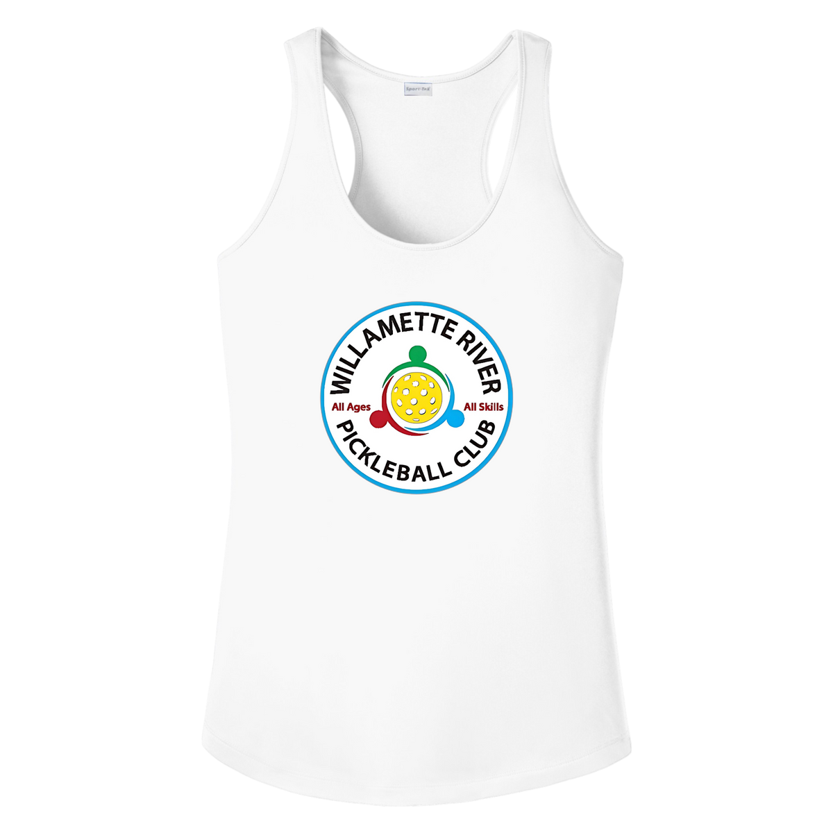 Willamette Womens Racerback Tank Large Logo
