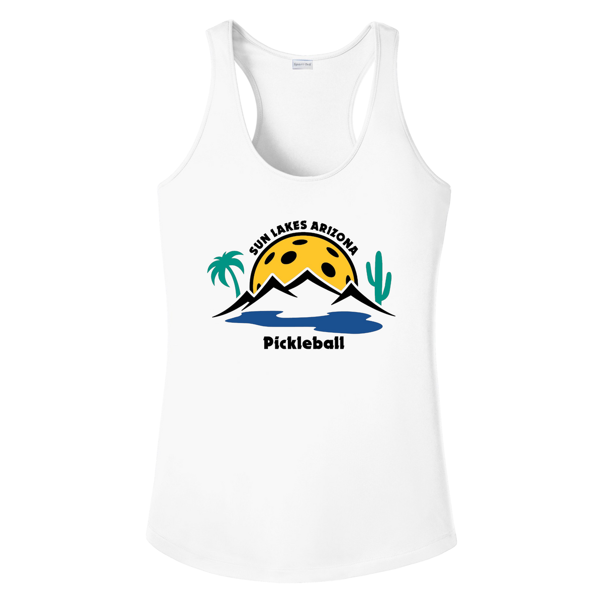 Sun Lakes Womens Racerbacks Large Logo