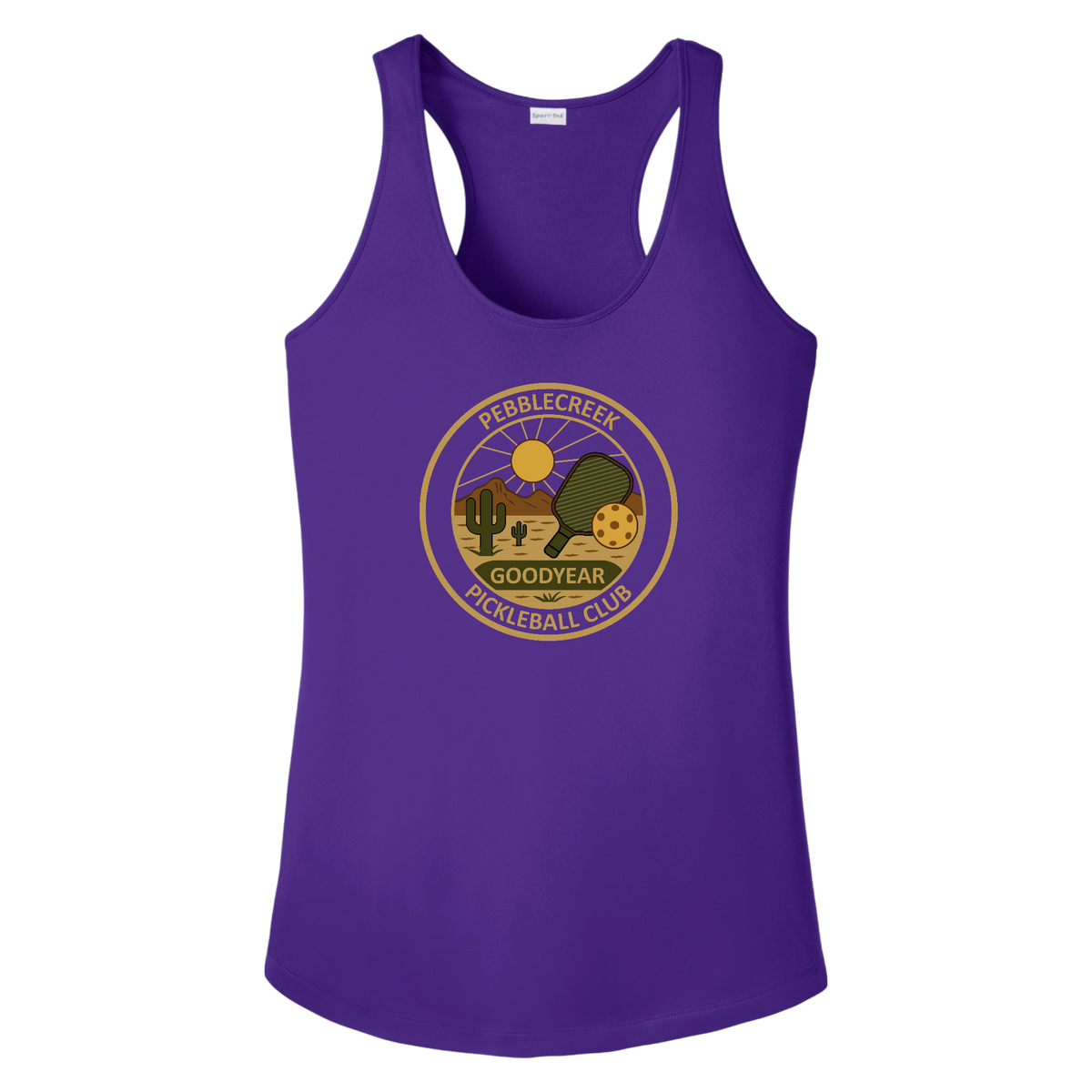 PebbleCreek Womens Racerbacks Large Alt Logo