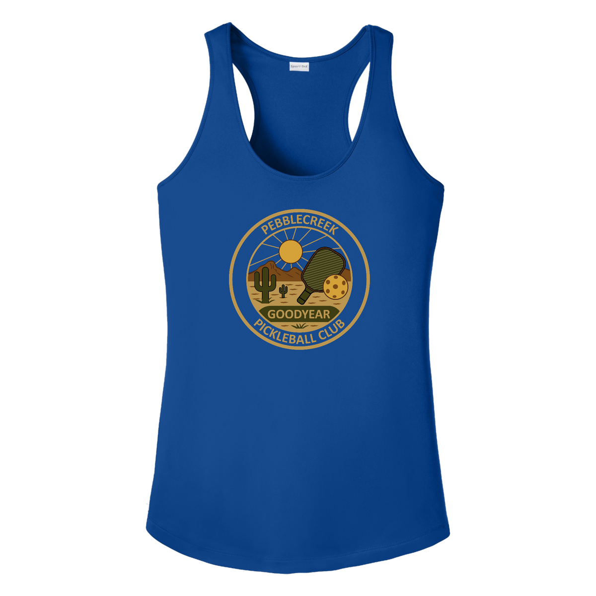 PebbleCreek Womens Racerbacks Large Alt Logo