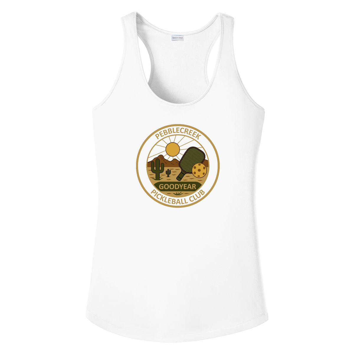PebbleCreek Womens Racerbacks Large Alt Logo