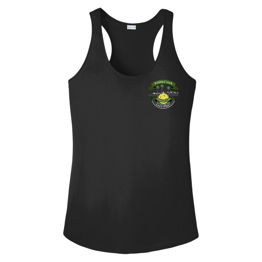 PebbleCreek Womens Racerbacks Small Main Logo