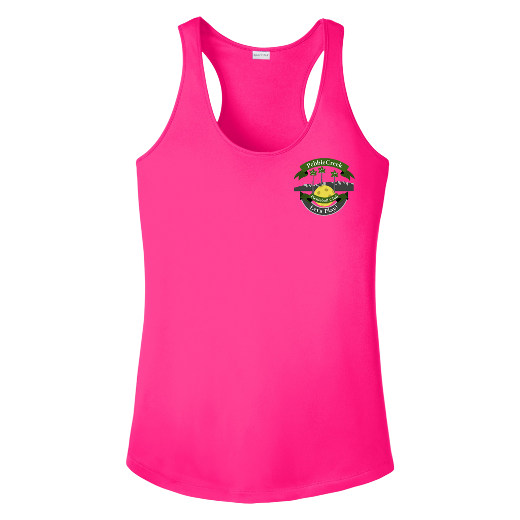 PebbleCreek Womens Racerbacks Small Main Logo