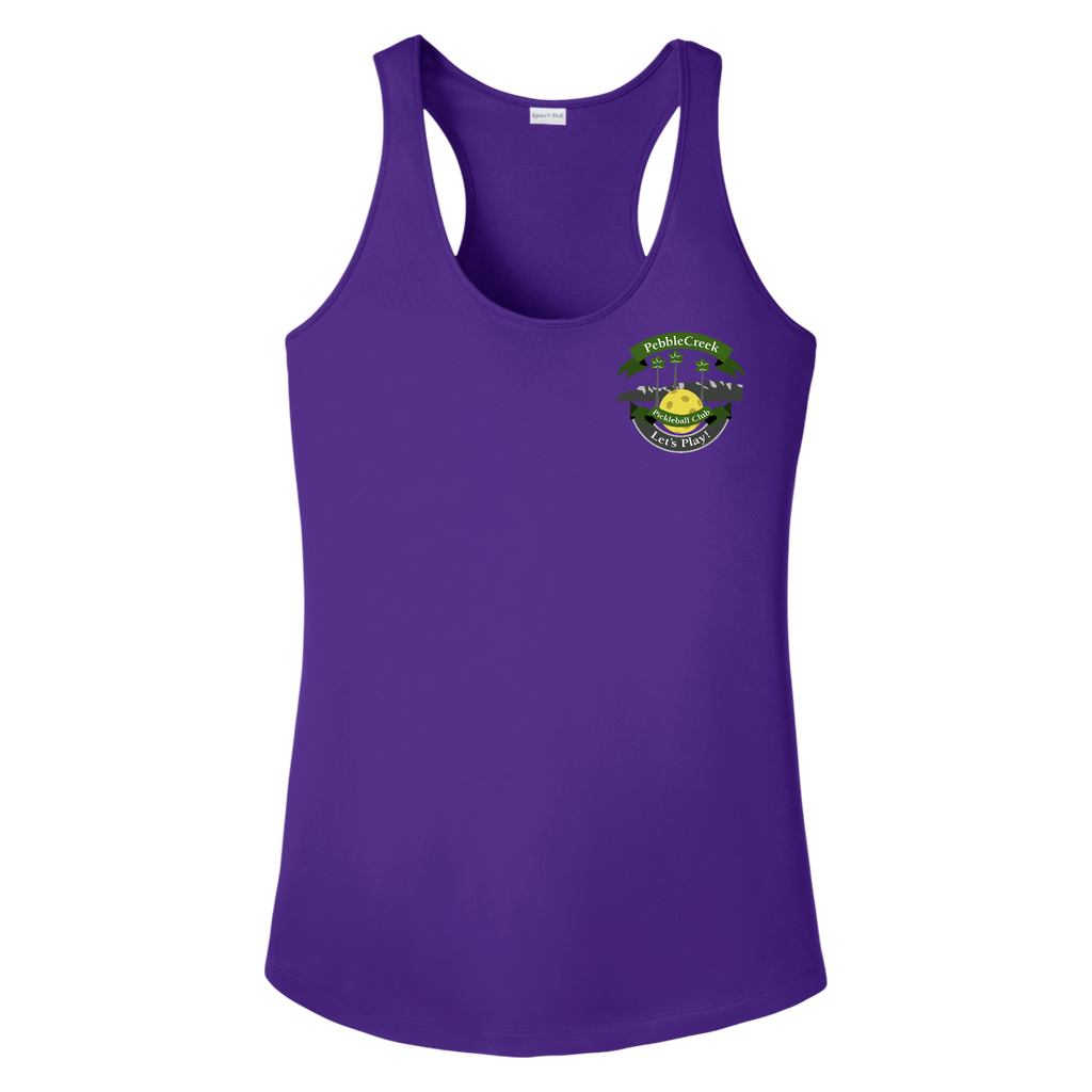 PebbleCreek Womens Racerbacks Small Main Logo