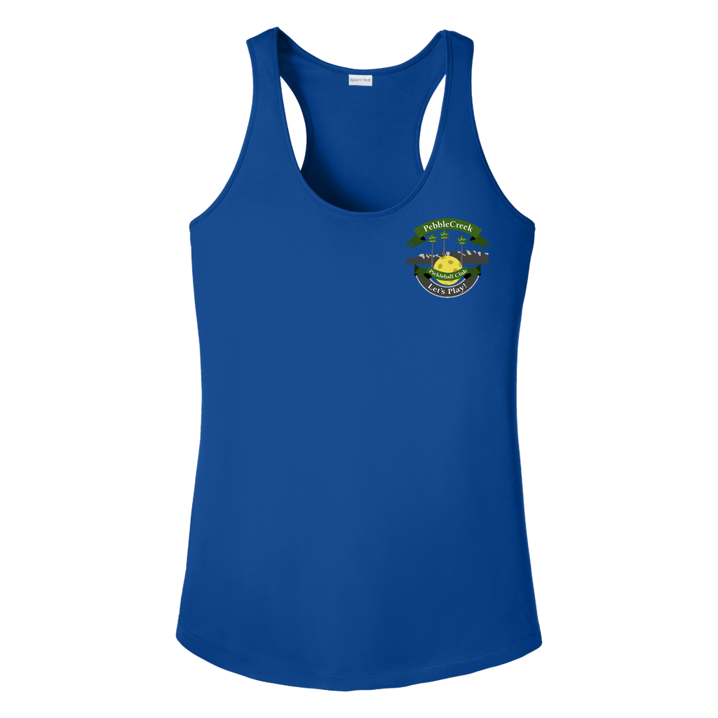 PebbleCreek Womens Racerbacks Small Main Logo