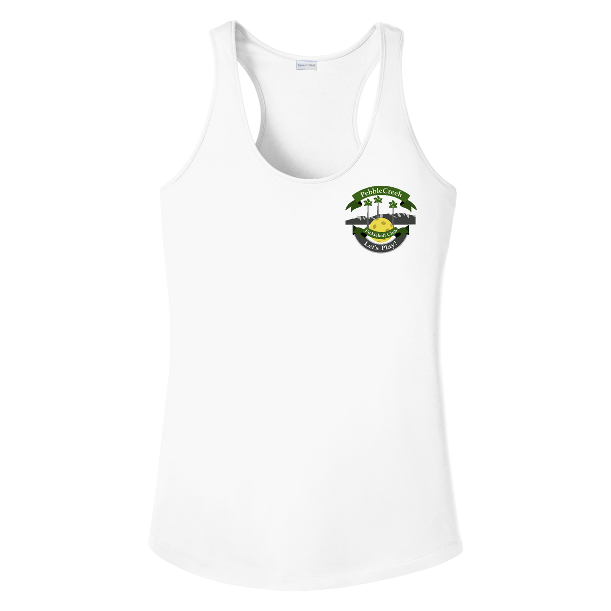 PebbleCreek Womens Racerbacks Small Main Logo