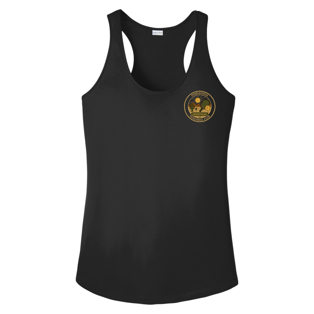 PebbleCreek Womens Racerbacks Small Alt Logo