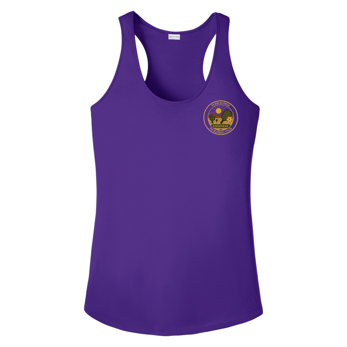 PebbleCreek Womens Racerbacks Small Alt Logo