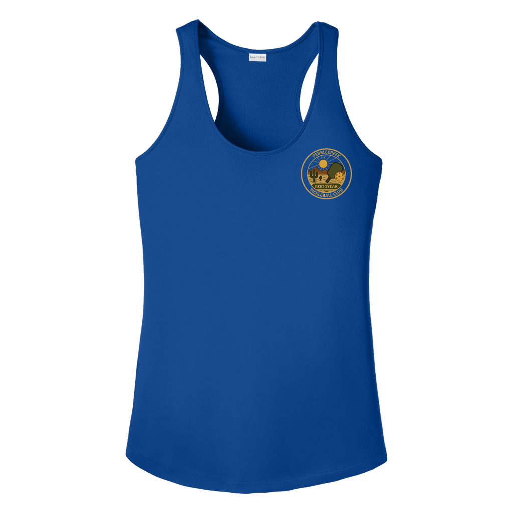 PebbleCreek Womens Racerbacks Small Alt Logo