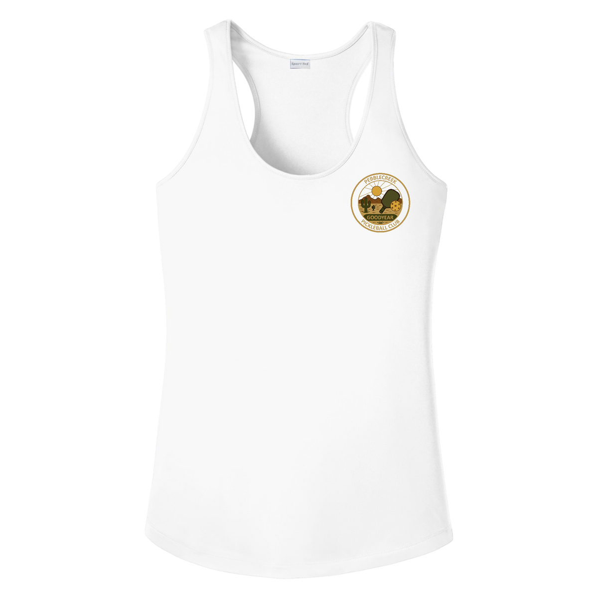 PebbleCreek Womens Racerbacks Small Alt Logo