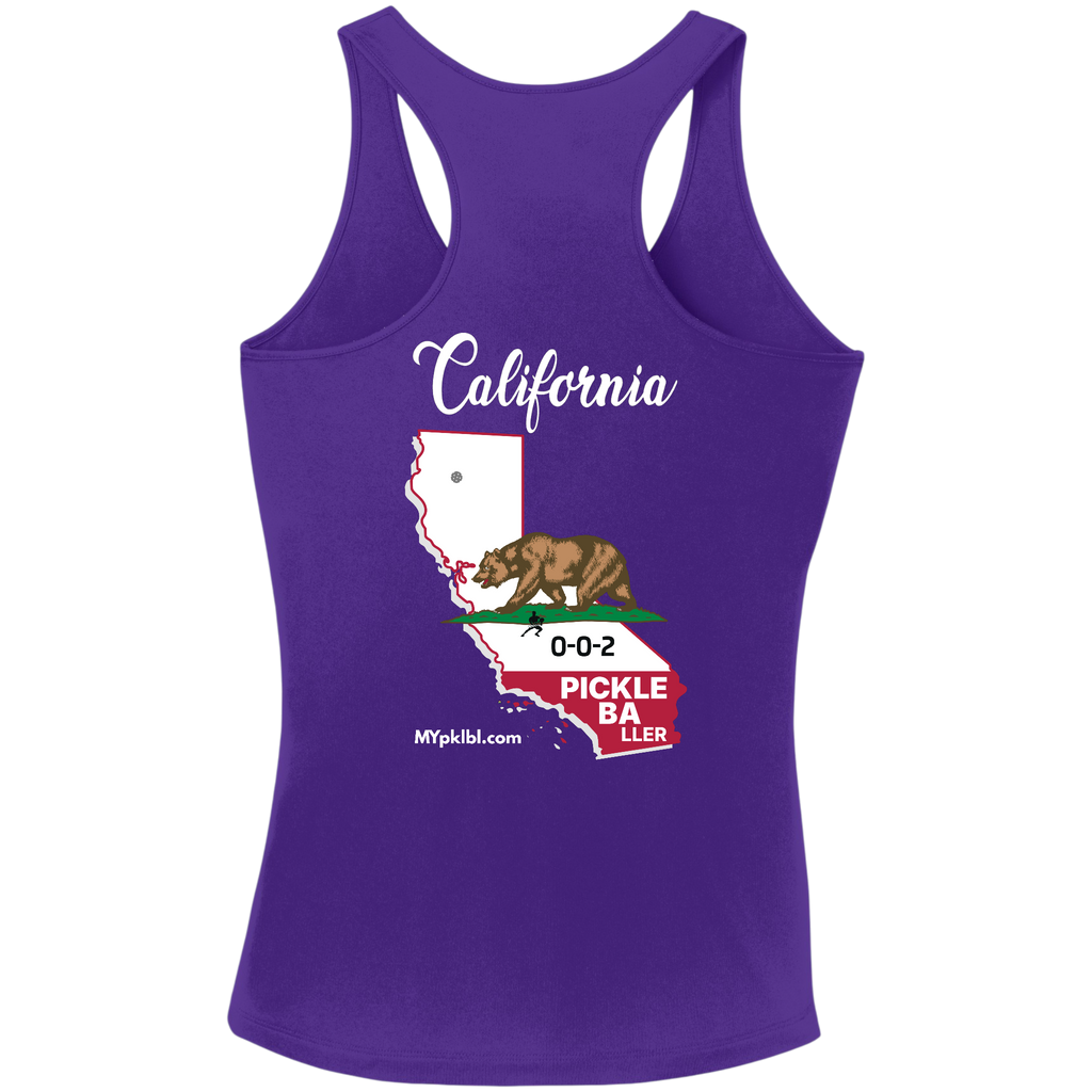 My pklbl Womens Racerback Tank Cali Back Logo