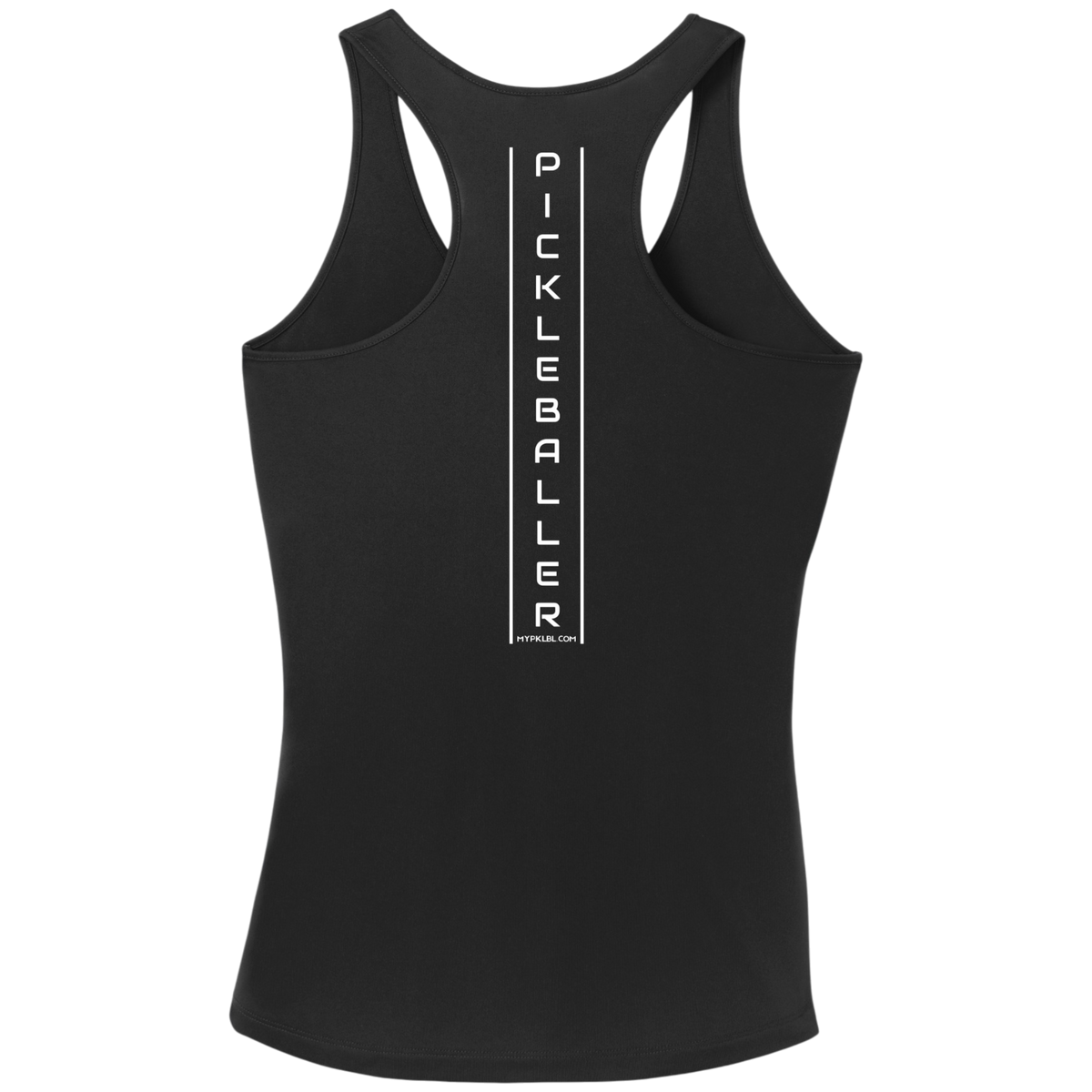 My pklbl Womens Racerback Tank Thin Back Logo