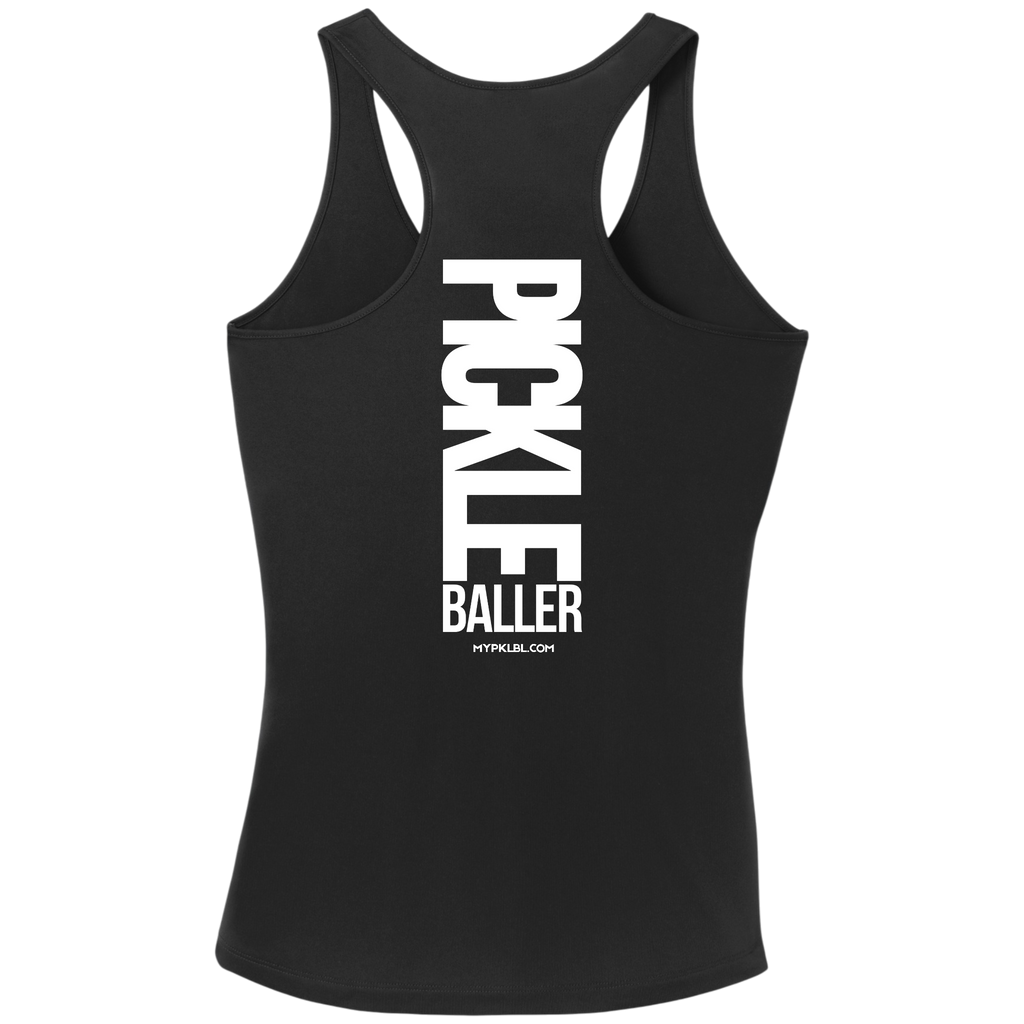 My pklbl Womens Racerback Tank Big Back Logo