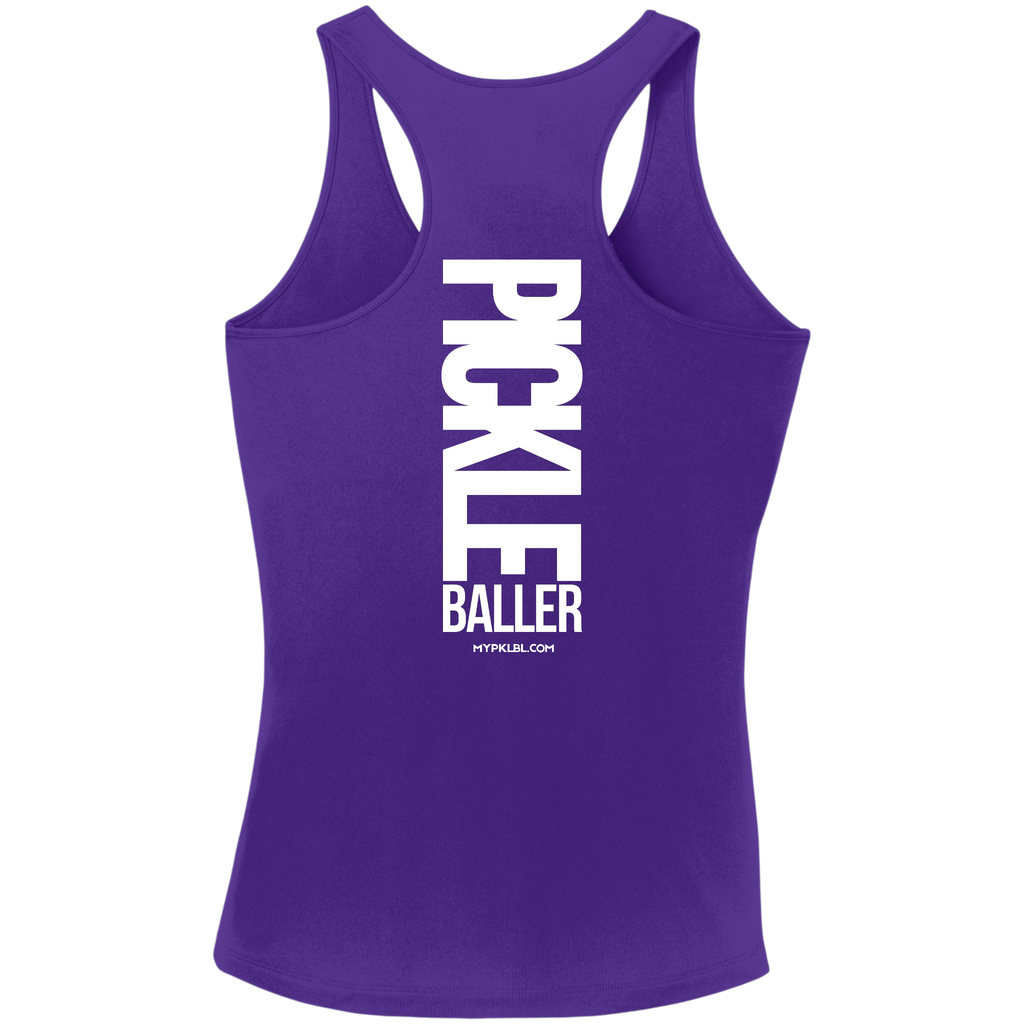My pklbl Womens Racerback Tank Big Back Logo