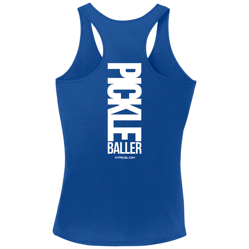 My pklbl Womens Racerback Tank Big Back Logo
