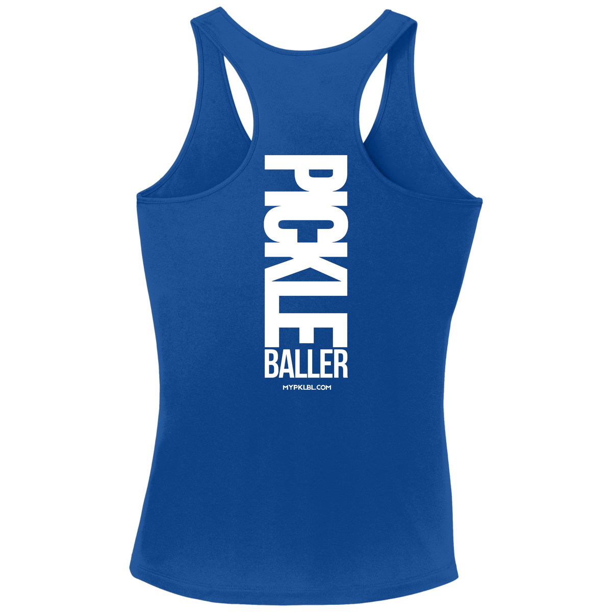 My pklbl Womens Racerback Tank Big Back Logo