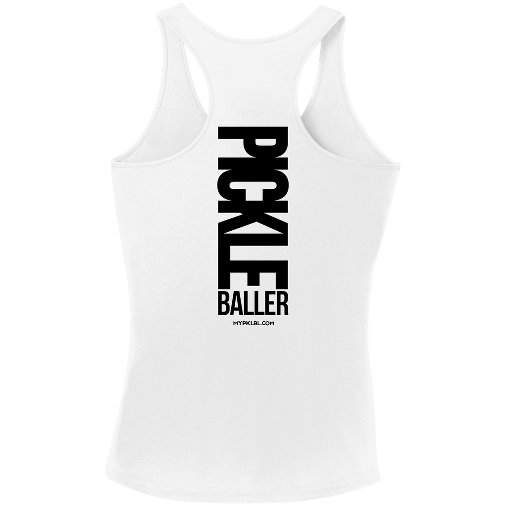 My pklbl Womens Racerback Tank Big Back Logo