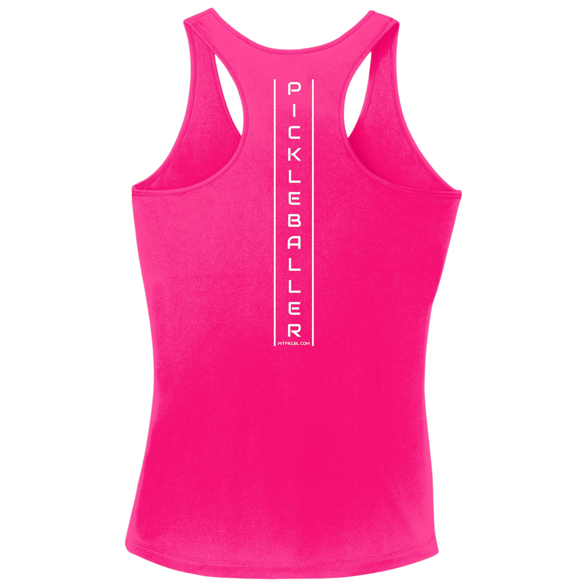 My pklbl Womens Racerback Tank Thin Back Logo